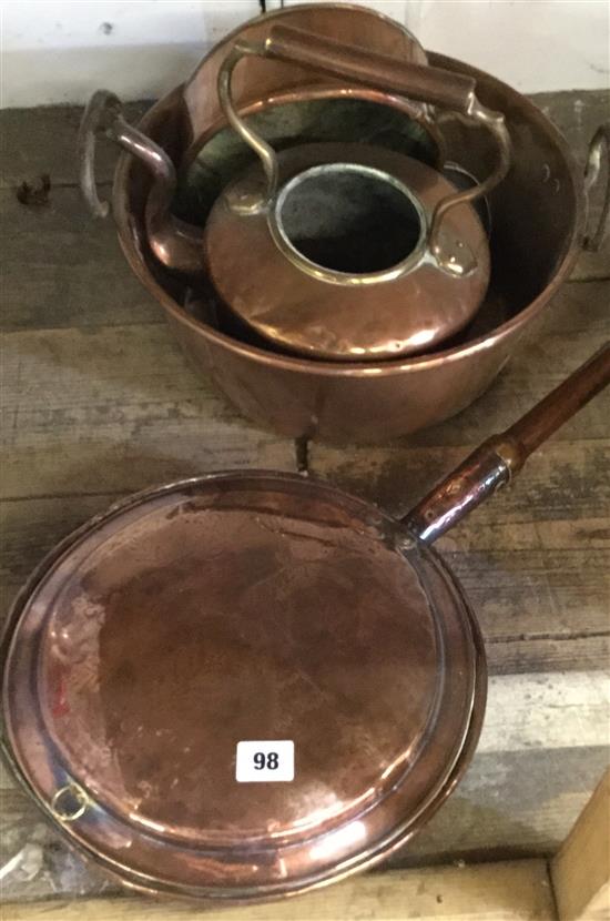 Four items of copper